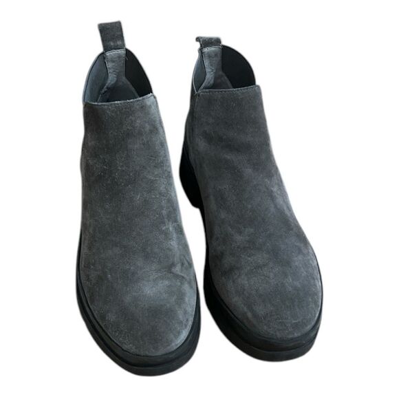 Eileen Fisher Sz 9.5 Women Finn Chelsea Boots Suede Leather Slate Gray Boot $235 - Picture 2 of 6